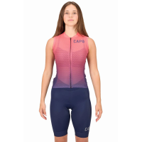 Capo Cycling Apparel | Capo Donna Race Jersey Women's | Size Extra Large In Midnight Blue /pink Fade