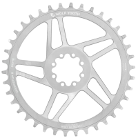 Wolf Tooth Components | Direct Mount 8-Bolt Chainring | Raw Silver | Sram 8-Bolt 38T | Aluminum