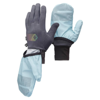 Black Diamond | Gridtech Storm Hood Gloves | Size Small In Carbon Glacier | 100% Polyester