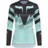 Fox Apparel | Women Ranger Long Sleeve Jersey Kairos Women's | Size Medium In Turquoise | Polyester