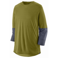 Patagonia | Men's Merino Blend 3/4 Sleeve Bike Jersey | Size Small In Graze Green | Polyester