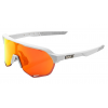 100% S2 Cycling Sunglasses Men's in Matte Off White/Hiper Red Multilayer Lens