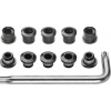 FSA Torx Alloy Chainring Nut/Bolt Sets Black, 8mm, Double, Set/10