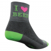 Sockguy I Heart Beer Cycling Socks Men's Size Small/Medium in Green