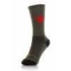 Sockguy Wool Red Star Cycling Socks Men's Size Small/Medium in Green
