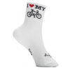 Sockguy I Heart My Bike Cycling Socks Men's Size Large/Extra Large in White