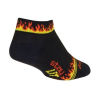 Sock Guy Lit 1" Socks Men's Size Small/Medium in Black/Fire