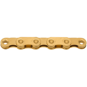 KMC X-Flat Waxed Chain - 12/13-Speed 126 Links Compatible SRAM T-Type AXS Systems Ti Gold