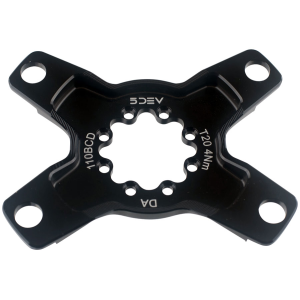 5DEV RGXC Crank Spider - 8-Bolt Asymmetric 110 BCD Aluminum For use Dura-Ace 12-Speed Chainrings BLK