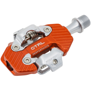 N+1 Bikes Wolf Tooth CTRL Trail Performance Clipless Pedals - Dual Sided Clipless Alloy 9/16" Orange Pair Shimano SPD - $159.95 at N+1 Bikes