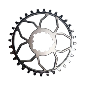 N+1 Bikes 5Dev Titanium 3-Bolt Chainring 3mm Offset 30T Raw/Silver - $199.99 at N+1 Bikes