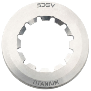 N+1 Bikes 5DEV Center Lock Rotor Lockring - Internal Spline Titanium - $49.99 at N+1 Bikes