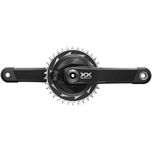 SRAM XX SL Eagle T-Type AXS Power Meter Crankset - 175mm 12-Speed 34t Chainring DM Thread Mount DUB Spindle Interface BLK