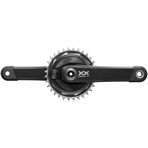 SRAM XX Eagle T-Type AXS Power Meter Wide Crankset - 170mm 12-Spd 32t Chainring DM Thread Mount PM Spider DUB Spindle Interface Blk