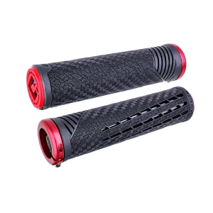 ODI CF Grip v2.1 Grips 135mm Pearl Black/Red Pair