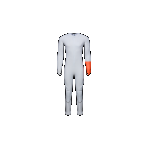 POC Men's Skin GS Ski Racing Suit - Granite Grey/Zink Orange / S