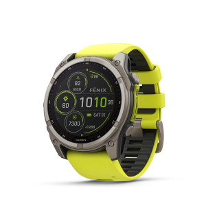 N+1 Bikes Garmin fenix 8 Solar Sapphire 51mm Watch Watch Color: Titanium Wristband: Amp Yellow/ Graphite - Silicone - $1099.99 at N+1 Bikes