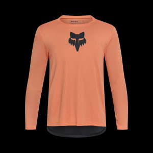 Youth Ranger Fox Head Long Sleeve Jersey - Coral / Youth Small