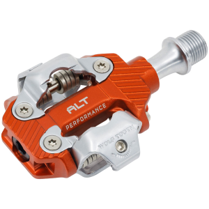 N+1 Bikes Wolf Tooth ALT XC Performance Clipless Pedals - Dual Sided Clipless Alloy 9/16" Orange Pair Shimano SPD - $159.95 at N+1 Bikes