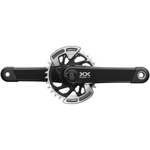 N+1 Bikes SRAM XX Eagle T-Type AXS Power Meter Wide Crankset - 165mm 12-Spd 32t Chainring Direct Mount 2-Guards PM DUB Spindle BLK - $825.00 at N+1 Bikes