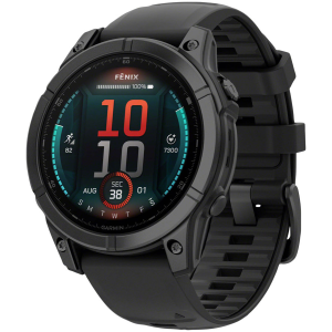 N+1 Bikes Garmin fenix E Smartwatch - 47mm AMOLED Slate Gray Steel BLK Silicone Band - $799.99 at N+1 Bikes