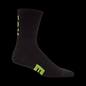 6" Flexair Merino Socks - Black/Yellow / XS/S