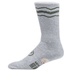 Teravail Stripe Wool Sock - 6" Heather Gray Large