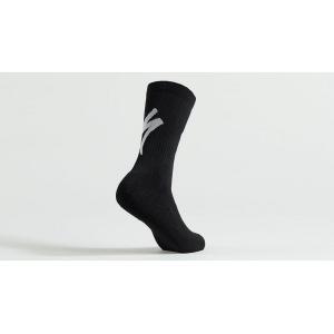 Specialized Techno Mtb Tall Logo Sock Black/White L