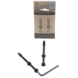 Teravail Standard Tubeless Valve Kit - Black 80mm Pair