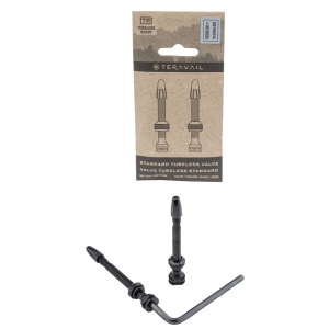 Teravail Standard Tubeless Valve Kit - Black 60mm Pair