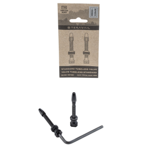 Teravail Standard Tubeless Valve Kit - Black 50mm Pair