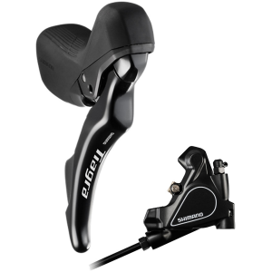 N+1 Bikes Shimano Tiagra ST-R4020-RA Shift/Brake Lever BR-RS405 Hydraulic Disc Brake Caliper - Right/Rear 11-Speed Flat Mount BLK - $345.00 at N+1 Bikes