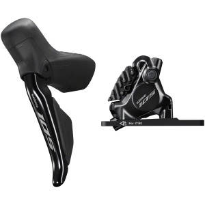 N+1 Bikes Shimano 105 ST-R7170-LE Di2 Shift/Brake Lever BR-R7170 Hydraulic Disc Brake Caliper - Front 2x Flat Mount Fork Adaptor BLK - $465.00 at N+1 Bikes