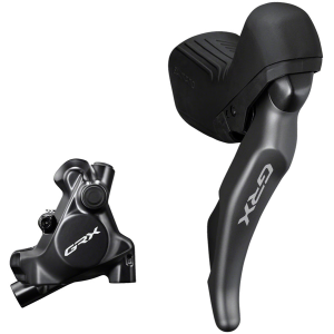 N+1 Bikes Shimano GRX ST-RX820 Shift/Brake Lever BR-RX820 Hyd Disc Brake Caliper - Right/Rear 12-Speed Flat Mount Caliper For 25mm Mount - $465.00 at N+1 Bikes