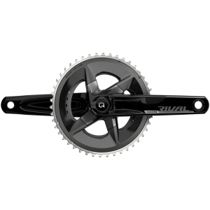 SRAM Rival AXS Crankset Quarq Power Meter - 175mm 12-Speed 48/35t Yaw 107 BCD DUB Spindle Interface BLK D1