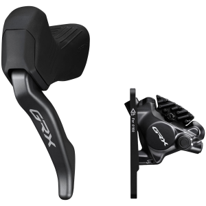 N+1 Bikes Shimano GRX BL-RX825 Brake Lever BR-RX820 Hydraulic Disc Brake Caliper - Left/Front Flat Mount Caliper BLK - $345.00 at N+1 Bikes