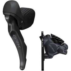 N+1 Bikes Shimano GRX ST-RX610 Shift/Brake Lever BR-RX410 Hydraulic Disc Brake Caliper - Left/Front 2x Flat Mount Caliper BLK - $345.00 at N+1 Bikes