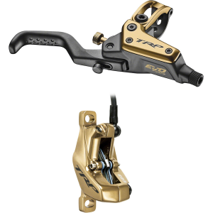 N+1 Bikes TRP EVO Pro HD-M9040 Disc Brake Lever - Right/Front Rear 1900mm Hose Post Mount 4-Piston Gold - $329.99 at N+1 Bikes