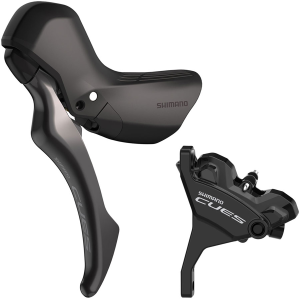 N+1 Bikes Shimano CUES BL-U6030L/BR-U6030F Disc Brake Lever - Front Hydraulic Flat Mount Resin Pads BLK - $300.00 at N+1 Bikes
