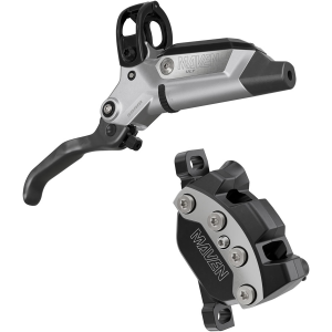 N+1 Bikes SRAM Maven Ultimate Disc Brake Lever - Front Post Mount 950mm Hose 4-Piston Carbon Lever Blade Ti Hardware Silver/BLK B1 - $299.00 at N+1 Bikes