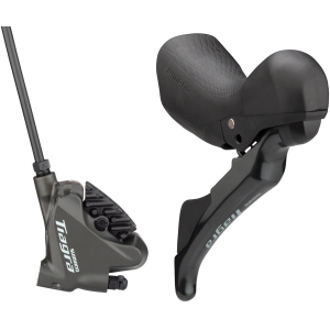 N+1 Bikes Shimano Tiagra ST-4720/BR-4770 Mechanical Shift/Hydraulic Brake Lever Caliper - Rear Flat Mount Finned Resin Pads BLK - $275.00 at N+1 Bikes