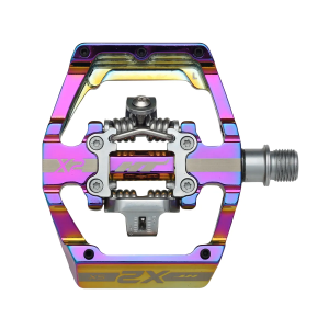 N+1 Bikes HT Pedals X2-SX Clipless Platform Pedals CrMo Oil Slick - $250.00 at N+1 Bikes