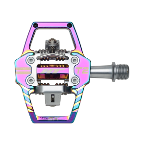 N+1 Bikes HT Pedals T2-SX Clipless Platform Pedals CrMo Oil Slick - $230.00 at N+1 Bikes