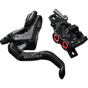 N+1 Bikes Magura MT5 HC Disc Brake Lever -  Front Rear Hydraulic Post Mount BLK/Neon Red - $208.00 at N+1 Bikes