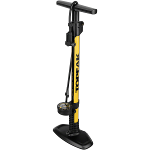 N+1 Bikes Topeak JoeBlow Sport 2Stage Floor Pump - 160psi / 11bar 3" Gauge 2-Stage Switch Pressure Gauge TwinHead DX5 YLW/BLK - $144.95 at N+1 Bikes