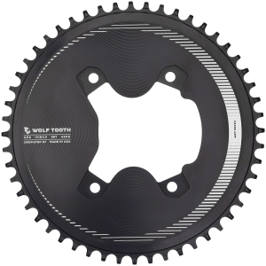 N+1 Bikes Wolf Tooth Aero 110 Asymmetric BCD Chainring - 52t 110 Asymmetric BCD 4-Bolt Drop-Stop ST For Shimano GRX 800 Series BLK - $139.95 at N+1 Bikes