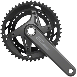 N+1 Bikes Shimano CUES FC-U6010-2 Crankset - 170mm 11-Speed 46/32t Asymmetric 110 BCD Hollowtech II BLK - $120.73 at N+1 Bikes