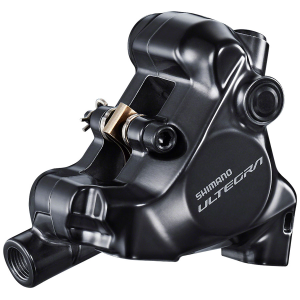 N+1 Bikes Shimano Ultegra BR-8170 Hydraulic Disc Brake Caliper - Front Flat Mount For 140/160mm Rotor Finned Resin Brake Pads - $100.00 at N+1 Bikes