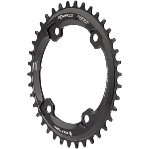 N+1 Bikes Wolf Tooth Elliptical Shimano 110 Asymmetric BCD Chainring - 38t 110 Asymmetric BCD 4-Bolt Drop-Stop B For Shimano GRX Cranks BLK - $90.95 at N+1 Bikes