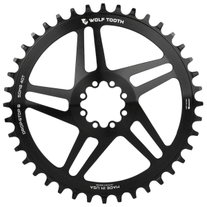 N+1 Bikes Wolf Tooth Direct Mount Chainring - 40t SRAM Direct Mount Drop-Stop B For SRAM 8-Bolt Cranksets 6mm Offset BLK - $89.95 at N+1 Bikes